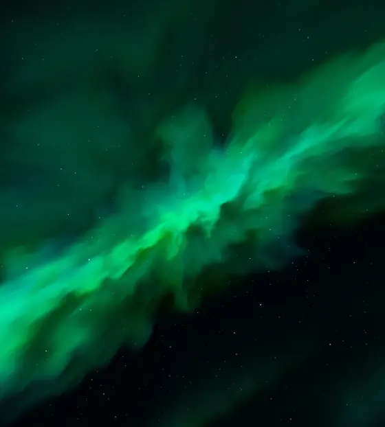 Nordlys over nattehimlen